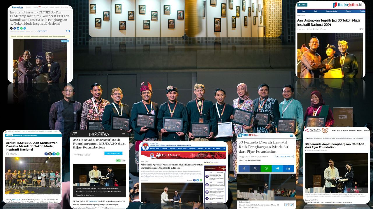 Read more about the article TLCNESIA (The Leadership Institute) Sebuah Ekosistem Platform Belajar melalui Founder Aan K Prasetia mendapatkan Apresiasi Tingkat Nasional “30 Muda 30 Award”